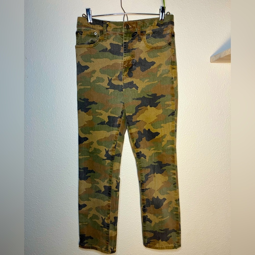 Madewell high rise slim boy Jean skinny jeans camouflage